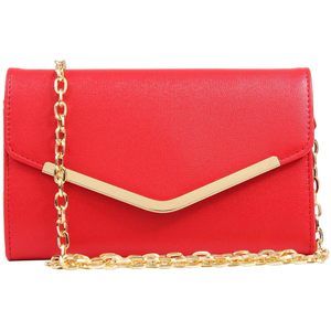 Evening Bag Envelope Clutch Purse Detachable Chain Crossbody Bag O_O